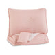 Ashley Maxie Full Size Comforter Set, Sham, Pink, White, Polyester