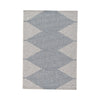 Adena 8 x 10 Area Rug, Indoor Outdoor, Hand Tufted Geometric White and Blue By Casagear Home