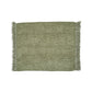 Emily Throw Blanket Set of 3 Textured Woven Knotted Fringe Green Polyester By Casagear Home BM318576