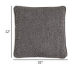 Toen 22 Inch Accent Pillow Set of 4, Indoor Outdoor, Dark Gray Polyester By Casagear Home