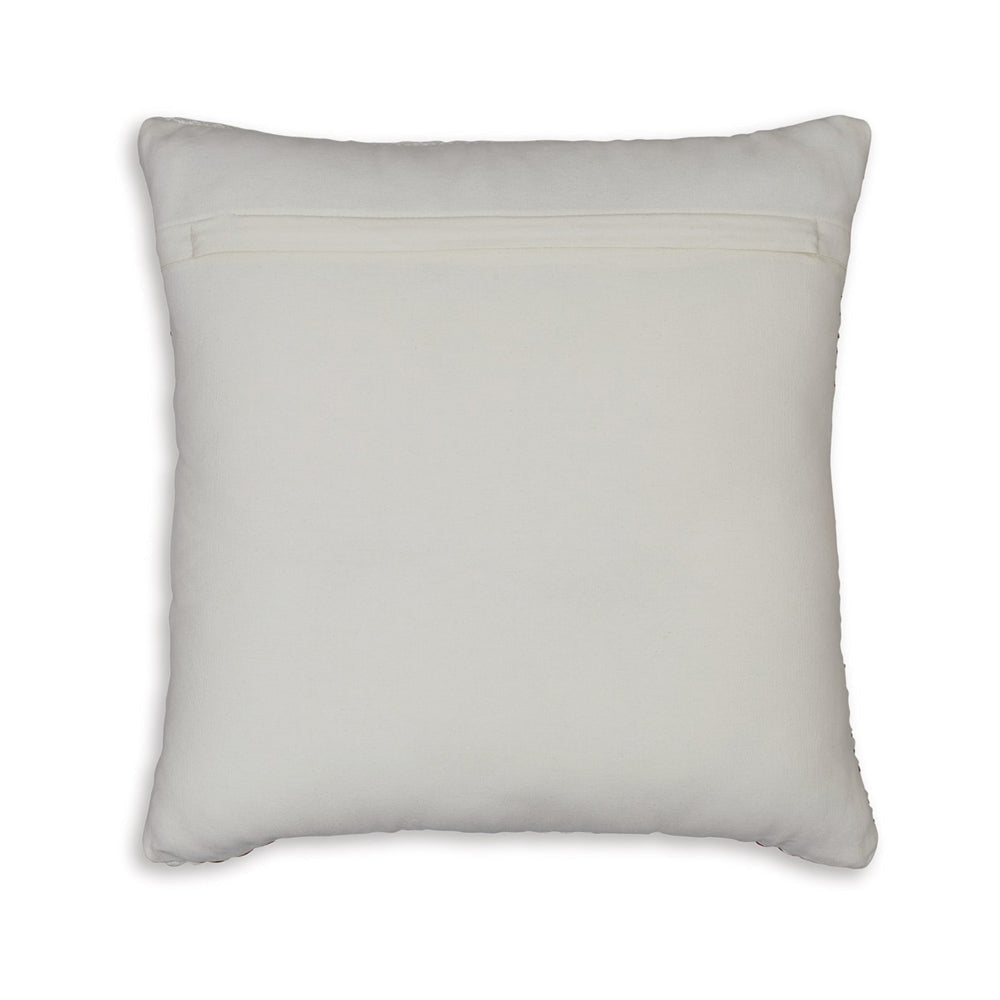 Lien 19 Inch Throw Pillow Set of 4 Striped Design White Brown Cotton By Casagear Home BM318584