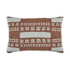 Acky 14 x 22 Lumbar Throw Pillow Set of 4 Abstract Design Brown White By Casagear Home BM318585