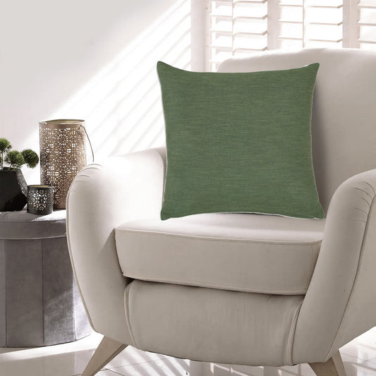 Ashley Ina 22" Accent Throw Pillow Set of 4, Green Cotton Linen