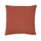 Ina 22 Inch Accent Throw Pillow Set of 4, Square, Rust Brown Cotton Linen By Casagear Home