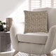 Ashley Lany 22" Accent Pillow Set of 4, Woven Stripe Design, Brown