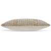 Anye 14 x 22 Lumbar Throw Pillow Set of 4 Handwoven Striped Tan Ivory Wool By Casagear Home BM318592