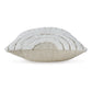 Aris 14 x 22 Lumbar Throw Pillow Set of 4, Geometric Design, White, Tan By Casagear Home