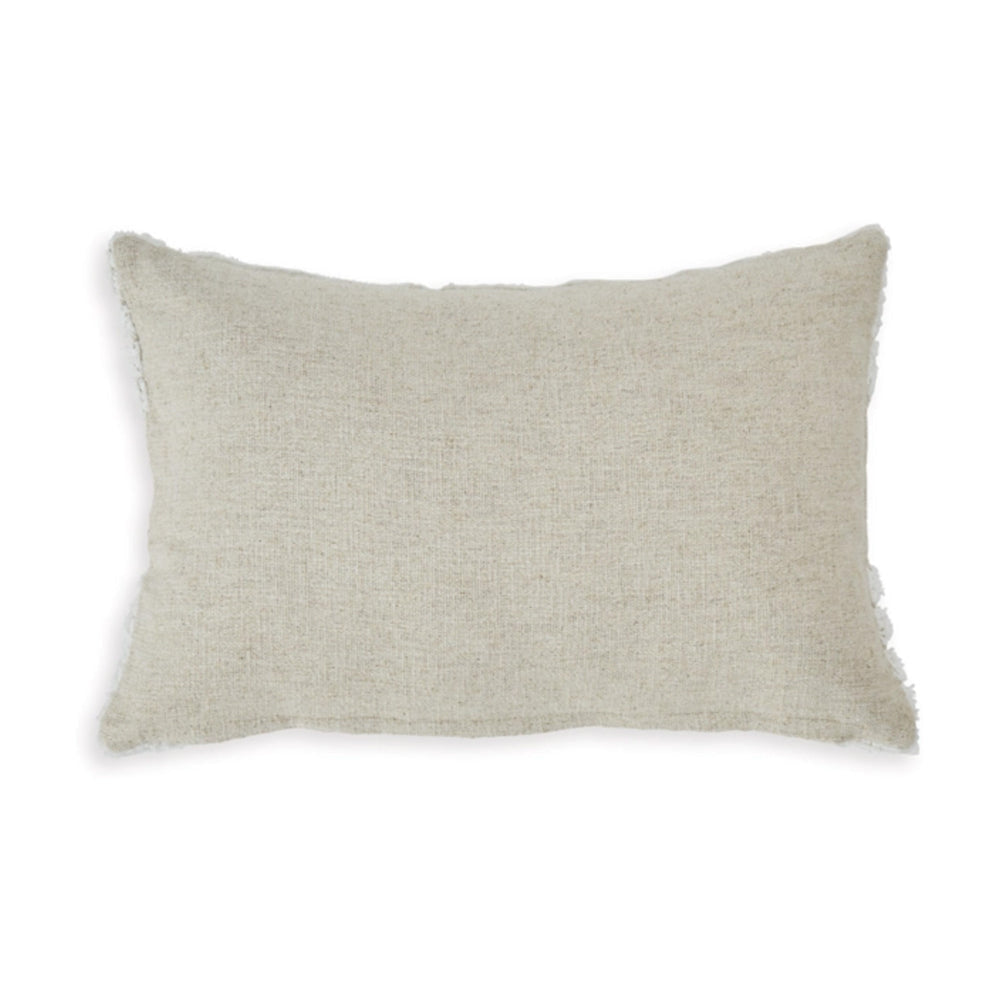 Aris 14 x 22 Lumbar Throw Pillow Set of 4 Geometric Design White Tan By Casagear Home BM318616