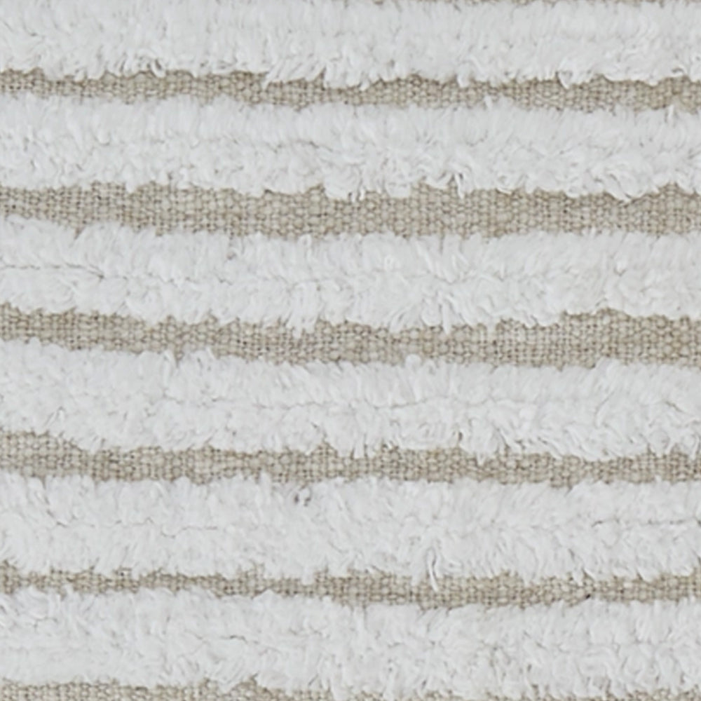 Aris 14 x 22 Lumbar Throw Pillow Set of 4 Geometric Design White Tan By Casagear Home BM318616