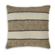 Fordy 20 Inch Decorative Throw Pillow Set of 4 Woven Stripes Ivory Tan By Casagear Home BM318617