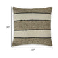 Fordy 20 Inch Decorative Throw Pillow Set of 4, Woven Stripes, Ivory, Tan By Casagear Home