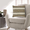 Fordy 20 Inch Decorative Throw Pillow Set of 4, Woven Stripes, Ivory, Tan By Casagear Home