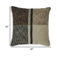 Tena 20 Inch Accent Pillow Set of 4, Square Plaid Pattern, Tan, Black White By Casagear Home