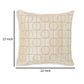Kyla 22 Inch Accent Pillow Set of 4, Embroidered Geometric Pattern, Cream By Casagear Home