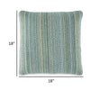 Meya 18 Inch Accent Pillow Set of 4, Indoor Outdoor Striped Green Acrylic By Casagear Home