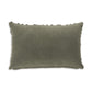 Lumbar Pillow Set of 4, 14 x 22 Soft Cotton, Diamond Tufted Gray Green By Casagear Home