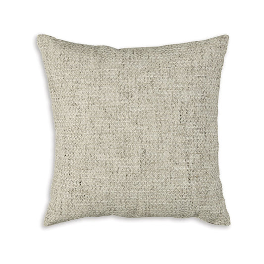 Ashley Throw Pillow Set of 4, 20", Woven Gray Design, Straight Edge