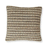 Ashley Throw Pillow Set of 4, 20", Cotton, Handwoven Stripe, Beige