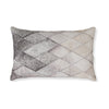 Lumbar Throw Pillow Set of 4, 14 x 22 Diamond Pattern, Gray and White Blend By Casagear Home