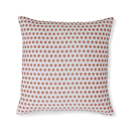 Bao Throw Pillow Set of 4, 20 Inch, Cotton, Pink Dots Design over White By Casagear Home