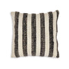 Throw Pillow Set of 4, 20 Inch, Cotton, Woven Stripes Pattern, Black, Beige By Casagear Home