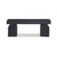 Accent Bench 50 Inch Oversized Sandblasted Effect Black Solid Wood By Casagear Home BM318655