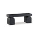 Ashley Accent Bench 50", Oversized Sandblasted Effect, Black Wood