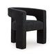 Ashley Sovi Accent Chair, Cushioned Seating, Barrel Back, Black
