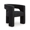 Sovi Accent Chair, Cushioned Seat, Barrel Back with Cutout Design, Black By Casagear Home