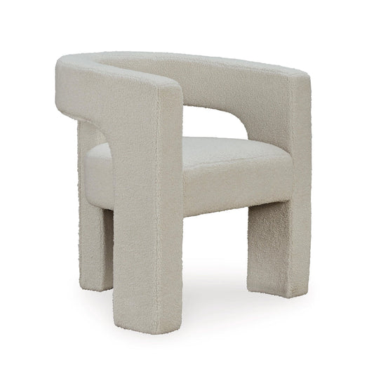 Ashley Sovi Accent Chair, Cushioned Seating, Barrel Back, Ivory