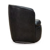 Ashley Niko Swivel Accent Chair Barrel Dark Blue Grain Leather BM318666