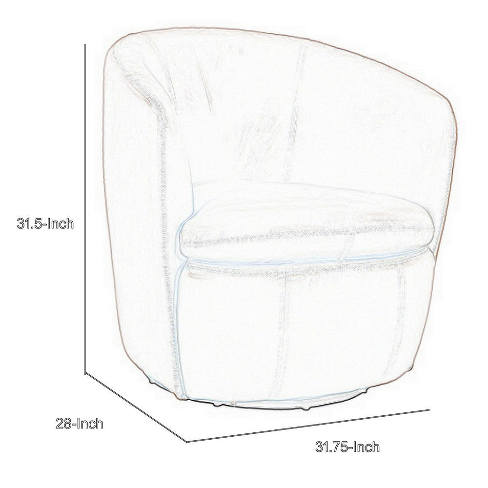 Ashley Niko Swivel Accent Chair Barrel Dark Blue Grain Leather BM318666