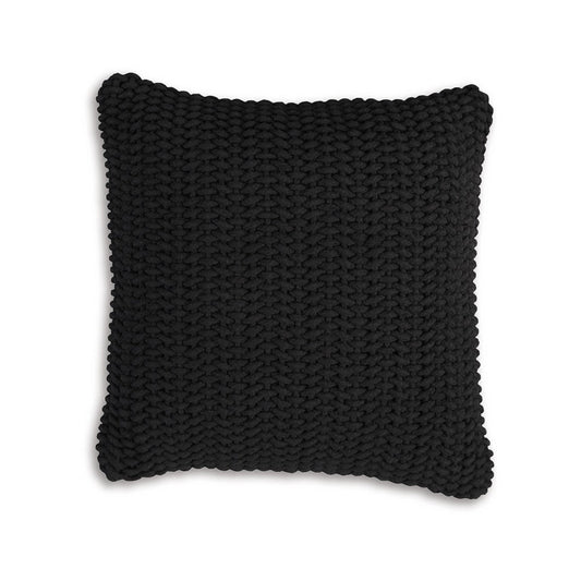 Accent Throw Pillow Set of 4, 20 Inch Square, Handwoven Black Cotton By Casagear Home