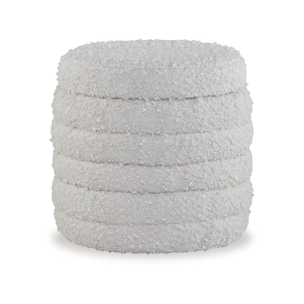 Ashley Storage Ottoman, 18", Removable Top, Polyester, White