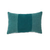 Ako Lumbar Pillow Set of 4, 14 x 22, Stonewashed Stripe Design, Teal Blue By Casagear Home