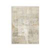 Wony 5 x 7 Medium Area Rug, Abstract Pattern, Gray Beige Polyester By Casagear Home