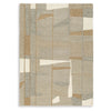 Ashley Teon 8 x  10 Large Area Rug, Woven Pattern, Taupe Gray Wool