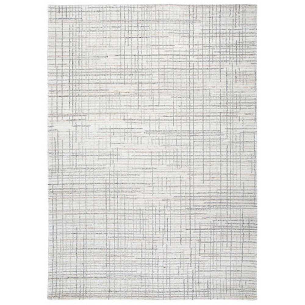 Ashley Stena 8 x 10 Inch Large Area Rug, Hand Tufted, Ivory Gray