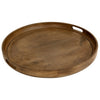 Ashley Bera Serving Tray, Round, Handles, Industrial Brown Finish