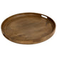 Ashley Bera Serving Tray, Round, Handles, Industrial Brown Finish