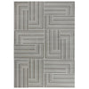 Dary 8 x 10 Large Area Rug, Maze Style Geometric Pattern, Taupe and Gray By Casagear Home
