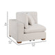 Lahe Modular Corner Sofa Chair Brown Tapered Legs Ivory White Fabric By Casagear Home BM318711