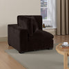 Lahe Modular Corner Sofa Chair, Modern Tapered Legs, Soft Brown Fabric By Casagear Home