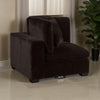 Lahe Modular Corner Sofa Chair, Modern Tapered Legs, Soft Brown Fabric By Casagear Home