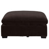 Lahe 41 Inch Modular Ottoman Tapered Legs Cushioned Soft Brown Fabric By Casagear Home BM318714