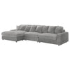 Lain 3pc Sectional Sofa with Reversible Chaise 8 Throw PIllows Gray By Casagear Home BM318718