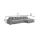 Lain 3pc Sectional Sofa with Reversible Chaise 8 Throw PIllows Gray By Casagear Home BM318718