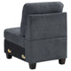 Seh Armless Modular Sofa Chair with Plush Cushions Soft Dark Gray Fabric By Casagear Home BM318721