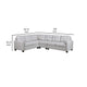 Seh 4 Piece Modular Sectional Sofa L Shaped Tufted Back Light Gray By Casagear Home BM318724
