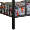 Kop L Shaped Twin Over Twin Metal Bunk Bed with Desk Loft Gray and Black By Casagear Home BM318727